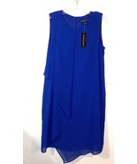 Dress  BLUE  Sleeveless  Draped Front    classy elegant   Woman’s Size M... - $421.16 MXN