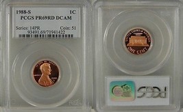 1988-S Proof Lincoln Cent Pcgs PR69DCAM 20140095 - £14.70 GBP