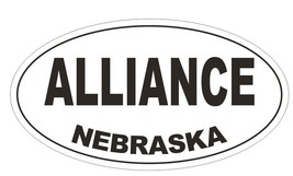 Alliance Nebraska Oval Bumper Sticker or Helmet Sticker D5102 Oval - $1.39+