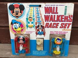 Vtg Kenner Mickey Mouse Donald Duck Wall Walkers Race Set Nos Mip 1972 - £27.05 GBP