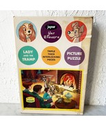 Vintage 1950s Lady and the Tramp Kids Puzzle 60+ Pieces Jaymar - Complete - $33.26 CAD