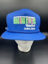 VTG Raging Rivers Hat Water Park Illinois SnapBack Blue Rope Trucker 90s... - $11.97