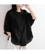 Blouse Casual Shirts Tops Female Black - £12.55 GBP