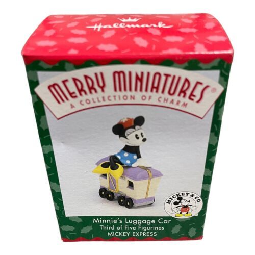 1998 Hallmark Merry Miniatures Minnies Luggage Car Mickey Express 3 Of 5 - $7.99