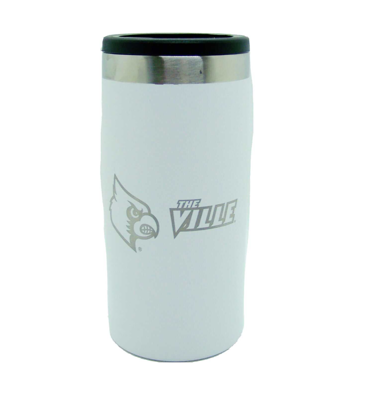 Louisville Cardinals NCAA 12oz Etched Logo Stainless Steel Slim Can Hold... - $22.77