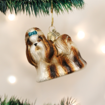 Old World Christmas Shih Tzu Dog Glass Christmas Ornament 12172 - £8.55 GBP