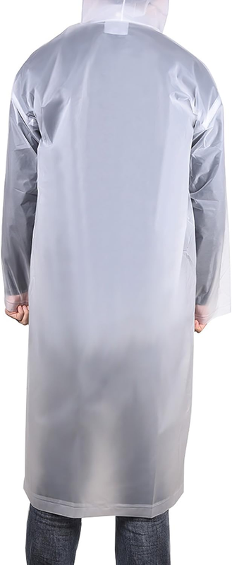 Mudder Adult Portable Raincoat Rain Poncho with Hoods and Sleeves (White) Item image 4
