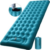 Extra Thick 5 Point One Inch Inflatable Camping Mattress For Backpacking, - £41.51 GBP