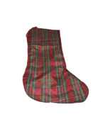 NEW Lenox RED &amp; GREEN PLAID CHRISTMAS STOCKING Holiday Nouveau Dazzle 11... - £27.14 GBP
