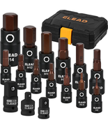16-Piece Metric Hex Bit Socket Set with Adapters - Premium S2 Steel - $28.87
