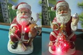 Melody In Motion Figurines Santa Christmas Tree, Rudolph Te Red Nose Pick 1 - £34.55 GBP