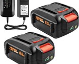 Worx Battery 20V Wa3575 Wa3578 Wa3525 Wa3520; Fits Worx 20V And 2X20V Co... - $97.93