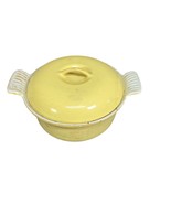 Descoware Yellow Enamel Cast Iron Casserole Dish With Lid - Made In Belgium - $313.71 MXN