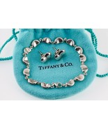 Tiffany &amp; Co. Sterling Silver Elsa Peretti Bean Bracelet and Earring Set... - £560.70 GBP