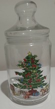 》 Vintage Clear Glass Christmas Candy Jar with Good Snug Lid, 9&quot; Tall - €6,86 EUR