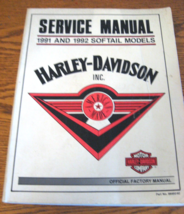 1991 1992 Harley-Davidson Service Shop Manual Catalog Softail FX FL Fatb... - £76.41 GBP