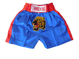M KIDS Muay Thai Boxing Shorts Pants MMA Kickboxing unisex Tiger blue - £14.22 GBP