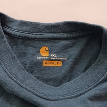 Carhartt K87 Original Fit Men's T-Shirt Bluestone Crew Neck with Pocket Size 4XL image 3