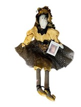 Carmen Manago Doll Yellow Black Tulle Skirt Shelf Sitter 24&quot; 2001 with Tag RARE - $560.64