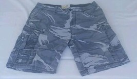 Arizona Jeans Co. Cargo Camo Shorts Y2K Size 40 Green 12&quot; Inseam 100% Co... - $13.44