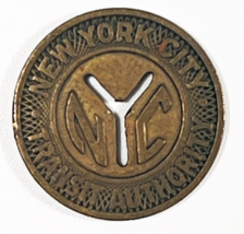 NYC Subway Token Large Y Cutout New York City Transit Authority 1970-1980 - £7.99 GBP