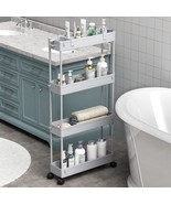 The Spacelead Slim Storage Cart Is A Four-Tiered Rolling Utility Cart Th... - $40.92