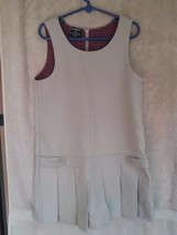 George Girl's Khaki School Uniform Sleeveless Pleated Jumper Size 6X - £4.74 GBP