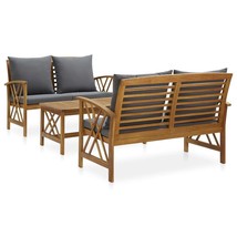 vidaXL Solid Acacia Wood Large Garden Lounge Set Brown - $620.99