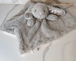 Kelly Toy Bunny Rabbit Lovie Lovey Security Blanket with Rattle Gray Sat... - £11.86 GBP