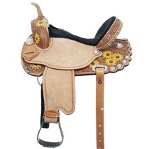 Western Horse Saddle Leather Trail Barrel (Size 11 to 18 inches seat Available) - £447.69 GBP