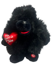 Dandee Animated Gorilla 13’ Plush Sings &amp; Mouth Moves To My Heart On Fire Song - £21.27 GBP