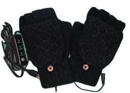 Winter Electric Mitten Heated Gloves Full&amp;Half Finger Warmer USB - £6.83 GBP