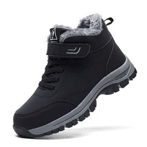 Winter Women Men Boots Plush Leather Waterproof Sneakers Climbing Hunting Shoes  - £40.07 GBP