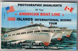 Ships Postcard Booklet American Boat Line 1000 Islands International Scenic Tour - £3.32 GBP