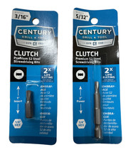 Century Drill &amp; Tool 3/16&quot; and 5/32&quot; Clutch Screwdriving Bits SET - $14.84