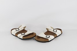 Vintage Birkis Birkenstock Womens 7 Distressed Perforated Leather Sandal... - $39.55