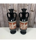 Lot of 2 Vintage Jim Beam Decanter Egyptian Style Vase 11" D-334 118 62 - $24.50