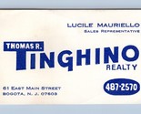 Thomas Tinghino Realty Vintage Business Card Bogota New Jersey NJ  BC1 - $7.87