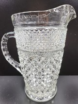 Anchor Hocking Wexford 64 Oz Pitcher Vintage 9.5&quot; Clear Diamond Retro Glassware - £31.53 GBP