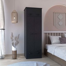 Black Dresser Closet with Hanging Rod &amp; Shelves - $7,926.74 MXN