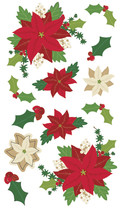 Sticko Christmas Stickers-Glitter Poinsettias - $14.32