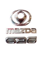 1997-2002 Mazda 626 LX Chrome Rear Trunk Deck Lid Emblem Set Factory OEM - £14.09 GBP
