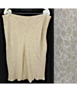 Merona Y2K Skirt Silk Size XL Chiffon Beige White Lettuce Hem Fairycore ... - $59.93