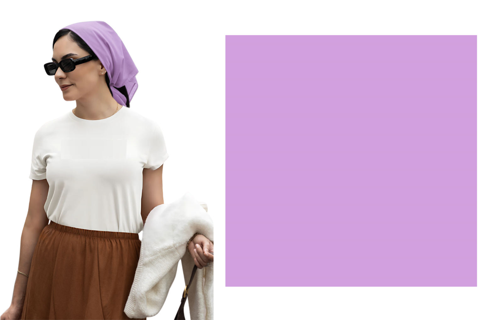 LILAC PURPLE SOLID 22&quot; BANDANA Head Neck Wrap Scarf Scarve Handkerchief ... - $7.49