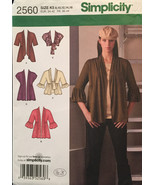 Simplicity 2560 Misses Knit Cardigans 5 Options, Pleats,Tie Front &amp; Shrug - £4.79 GBP