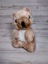 Vintage Dan-Dee Imports Brown Bear Plush Stuffed Animal Toy Clippings Pellets 6&quot; - £8.00 GBP