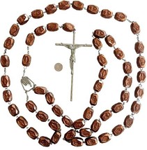 Antique Rosary Portugal 70&quot; Extra Large XL Beaded Religious Prayer Crucifix E37 - £102.80 GBP