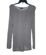 Vince Women Sweater Open Knitted Pullover Drop Shoulder Long Sleeve Gray... - £31.72 GBP