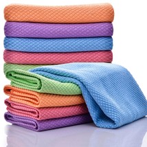 10pcs Reusable Streak-Free Cleaning Cloths - Multipurpose Cloths (11.8x15.7in) - £13.56 GBP