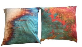 Set of 4 Abstract Throw Pillows 20x19 Modern Art Decorative Couch Cushions image 6